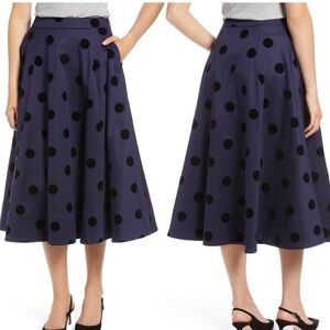 1901 Circle Dot Midi Skirt- Retro Circle skirt Size 0